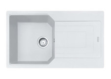 Franke UBG 611-86 Bianco 500 mm Damlalıklı Tezgah Üstü Tek Gözlü Dikdörtgen Sağ Granit Eviye Gri