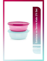 Tupperware 2 Parça Yuvarlak Plastik Saklama Kabı 2x600 ml