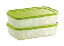 Tupperware Alaska 2 Parça Dikdörtgen Plastik Saklama Kabı 2x1 lt