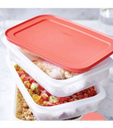 Tupperware Alaska 3 Parça Dikdörtgen Plastik Saklama Kabı