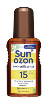 Rossmann Sun Ozon Kakao Yağı Hızlı 15 Faktör Vücut İçin Bronzlaştırıcı Yağ 150 ml