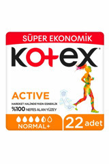 Kotex Actıve Organik Antialerjik Orta Normal 22'li Hijyenik Ped 1 Adet