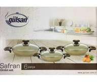 Gülsan Safran 6 Parça Granit Tencere ve Tava Seti