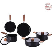 Neoflam Bien Black 8 Parça Alüminyum - Döküm Tencere ve Tava Seti