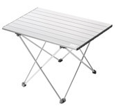 Hages 65x47 cm Dikdörtgen Alüminyum Katlanır Kamp Masası Gümüş