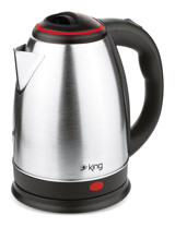 King KSI1004 Çelik 1.7 lt 1500 W Işıklı Klasik İnox Kettle