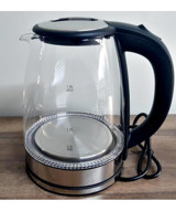 Crown Geseus Cam 1.8 lt 1500 W Işıklı Klasik Siyah Kettle