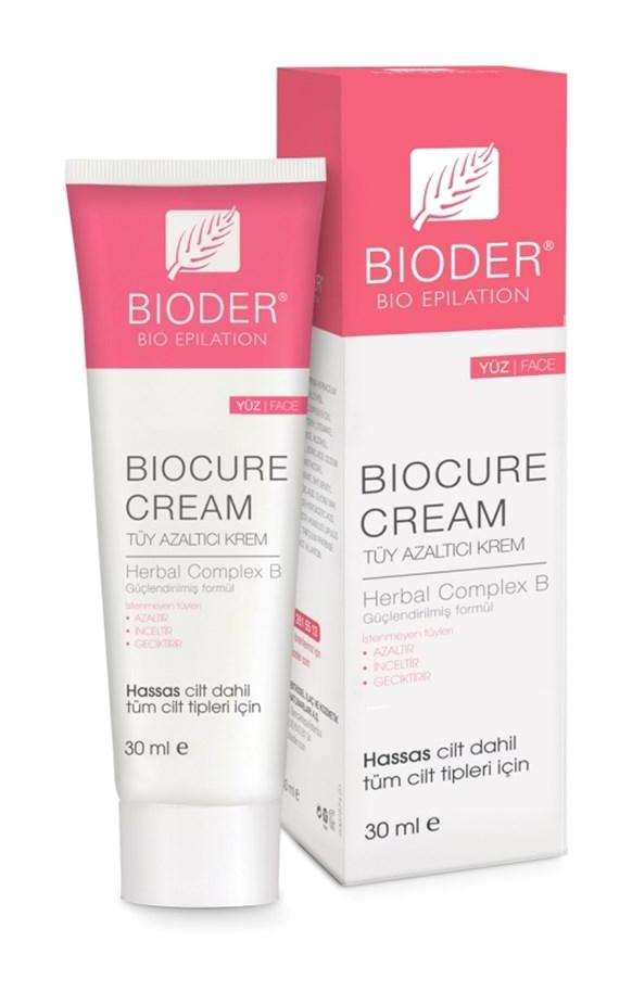 Bioder Biocure Cream Tüm Ciltler İçin Yüz Kadın Tüy Dökücü Krem 30 ml
