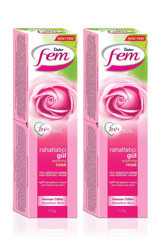 Fem Gül Özlü Hassas Ciltler İçin Koltuk Altı Bacak Genital Bölge Kadın Tüy Dökücü Krem 2x110 ml