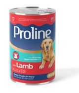 Proline Kuzu Etli Aromalı Parça Etli ve Soslu Yetişkin Köpek Maması 400 gr Tekli