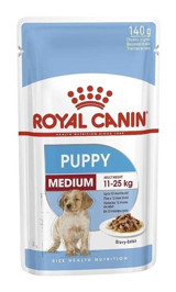 Royal Canin Pupy Tavuk Aromalı Parça Etli Yavru ve Yetişkin Köpek Maması 140 gr Tekli