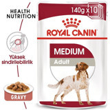 Royal Canin Medium Tavuk Aromalı Parça Etli Yetişkin Köpek Maması 140 gr 10'lu