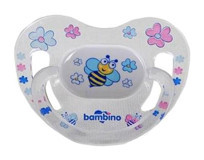 Bambino 0-6 Ay Ortodontik Kiraz Uçlu Damaklı Silikon Emzik Mavi