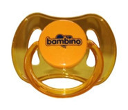 Bambino No:3 6-18 Ay+ Ortodontik Kiraz Uçlu Damaklı Silikon Emzik Turuncu