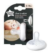 Tommee Tippee Breastlike 6-18 Ay+ Delikli Ortodontik Silikon Emzik Çok Renkli