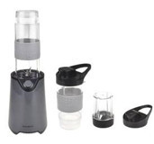 Bambum Sporty 600 ml Plastik Hazneli Buz Kırıcılı Turbolu 4 Bıçaklı Kişisel 4'lü Smoothie Blender Gri