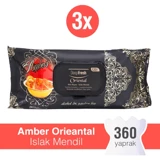 Deep Fresh Oriental Amber 120 Yaprak 3'lü Paket Islak Mendil