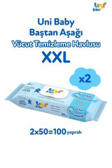 Uni Baby 50 Yaprak 2'li Paket Vücut Temizleme Mendili