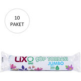 Lixo J-250 Büzgülü Jumbo Boy 80x110 cm Çöp Poşeti 50 Adet Mavi