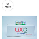 Lixo Büzgülü Büyük Boy 65x80 cm Çöp Poşeti 500 Adet Mavi