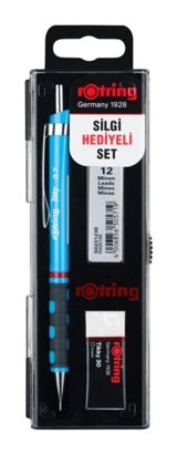Rotring Tikky Silgili Plastik Neon Açık Mavi 0.7 mm Uçlu Versatil Kalem Seti