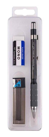 Tombow Silgili Plastik Metalik Siyah 0.7 mm Uçlu Versatil Kalem Seti