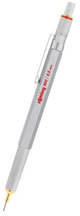 Rotring 800 Silgili Metal Metalik Gri 0.5 mm Uçlu Versatil Kalem