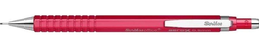 Scrikss Office Aero-X Silgili Metal Neon Kırmızı 0.5 mm Uçlu Versatil Kalem