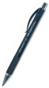 Faber-Castell 1318 Grip Matic Silgili Plastik Metalik Siyah 0.5 mm Uçlu Versatil Kalem
