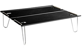 Exent 70x50 cm Çantalı Dikdörtgen Kumaş Katlanır Kamp Masası Siyah