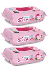 Baby Turco Rose 90 Yaprak 3'lü Paket Islak Mendil