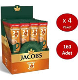 Jacobs 3ü1 Arada Paket Granül Kahve 160 Adet