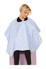 Sevi Bebe Art-6280 Pamuklu Yıldızlı Mavi Emzirme Önlüğü Örtüsü