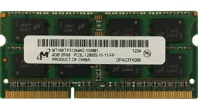 Micron MT16KTF51264HZ-1G6M1 4 GB DDR3 1x4 1600 MHz Ram