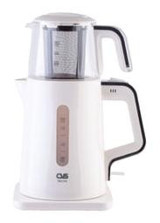 Cvs DN 1541 Tea Me Deluxe Cam Demlikli 1800 W Işıklı Plastik Gövdeli Beyaz Çay Makinesi