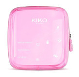 Kiko Mini Pochette 01 Pembe Düz Şeffaf Makyaj Çantası