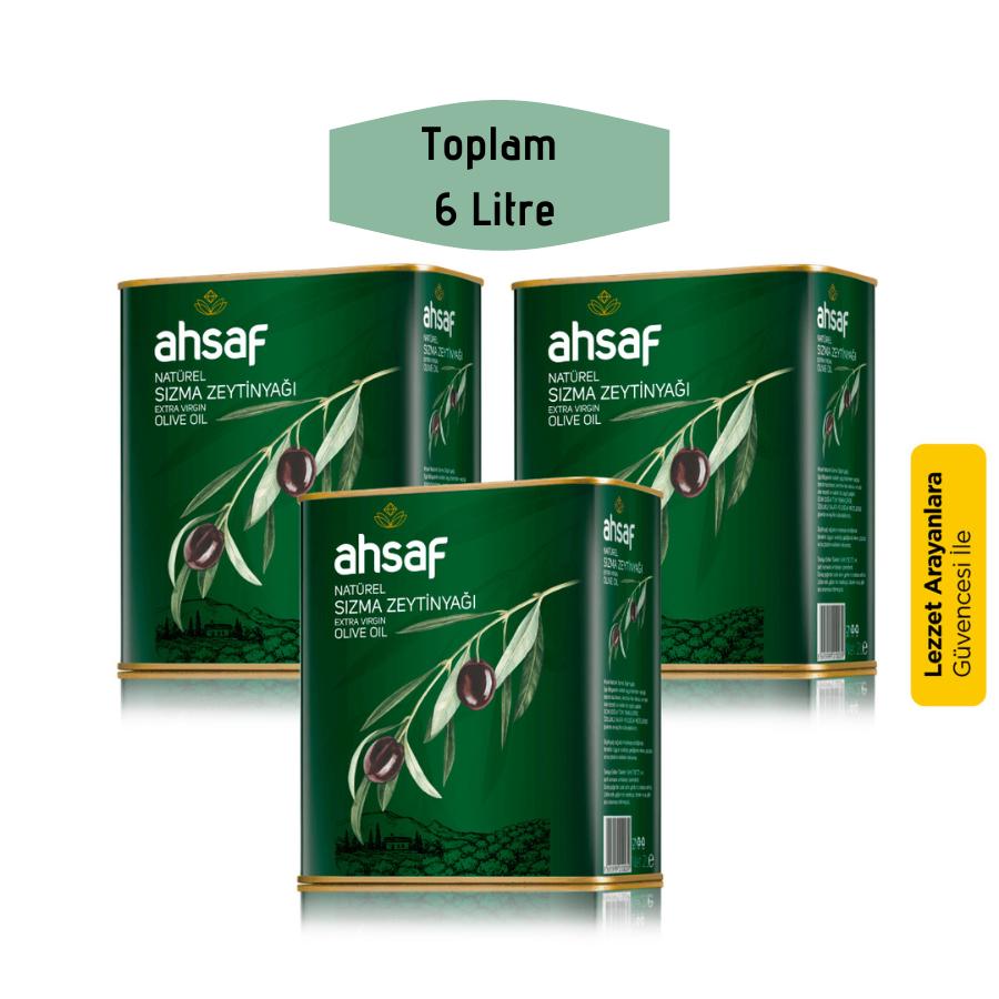 Ahsaf Teneke Sızma Zeytinyağı 3x2 lt