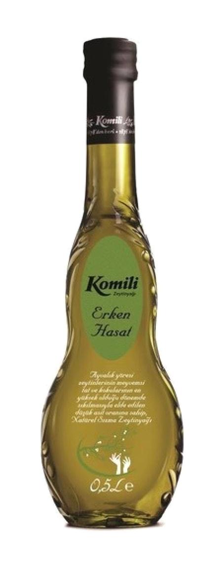 Komili Soğuk Sıkım Polifenolsüz Erken Hasat Cam Sızma Zeytinyağı 2x500 ml