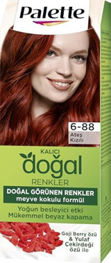 Palette Kalıcı Doğal 6.88 Ateş Kızılı Amonyaksız Krem Saç Boyası 99 ml