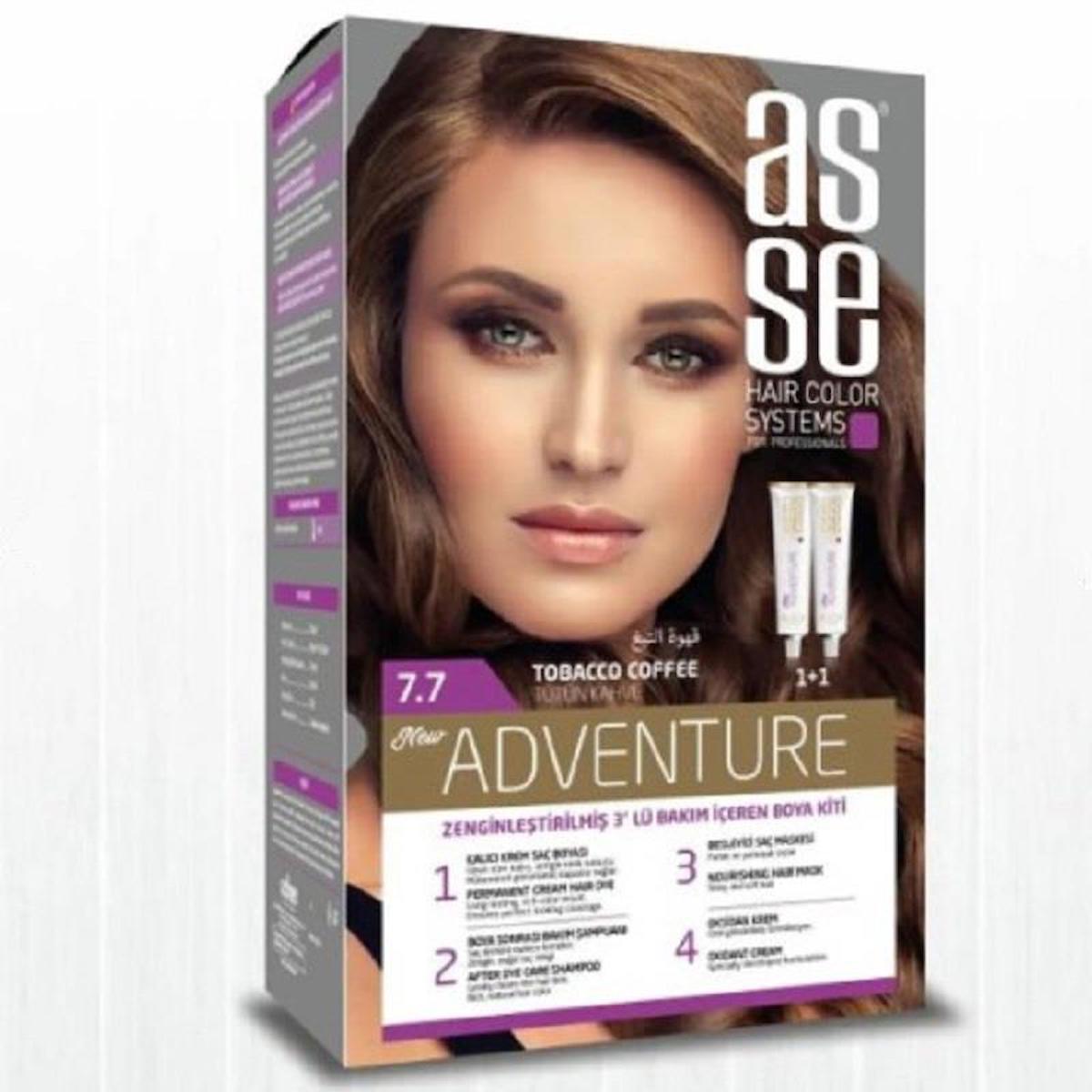Asse Hair Color System 7.70 Tütün Kahve Krem Saç Boyası 2x50 ml