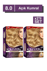 Wella Koleston Supreme 8.0 Açık Kumral Organik Krem Saç Boyası 2x60 ml
