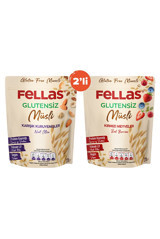 Fellas Glutensiz Karışık Kuruyemişli Müsli 270 gr + Kırmızı Meyveli Glutensiz Granola 270 gr