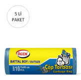 Ögem Battal Boy 75x90 cm 5x10 Adet Çöp Poşeti