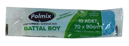 Polmix Battal Boy 70x90 cm 10 Adet Çöp Poşeti