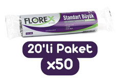 Florex Büyük Boy 65x80 cm 10x50 Adet Çöp Poşeti