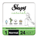 Sleepy Natural Ultra Hassas Organik İnce Antialerjik 24'lü Hijyenik Ped 1 Adet
