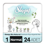 Sleepy Bio Natural Premium Plus Organik İnce Antialerjik 24'lü Hijyenik Ped 1 Adet