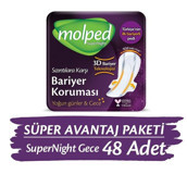 Molped Super Night İnce 16'lı Hijyenik Ped 3 Adet