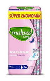 Molped Ultra İnce 16'lı Hijyenik Ped 1 Adet