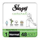 Sleepy Natural Ultra Hassas Organik İnce Antialerjik 48'li Hijyenik Ped 1 Adet